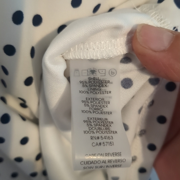 Tommy Hilfiger Tank Blouse Women's SZ Large Polka Dot Sleeveless Retro Betty - Picture 6 of 9